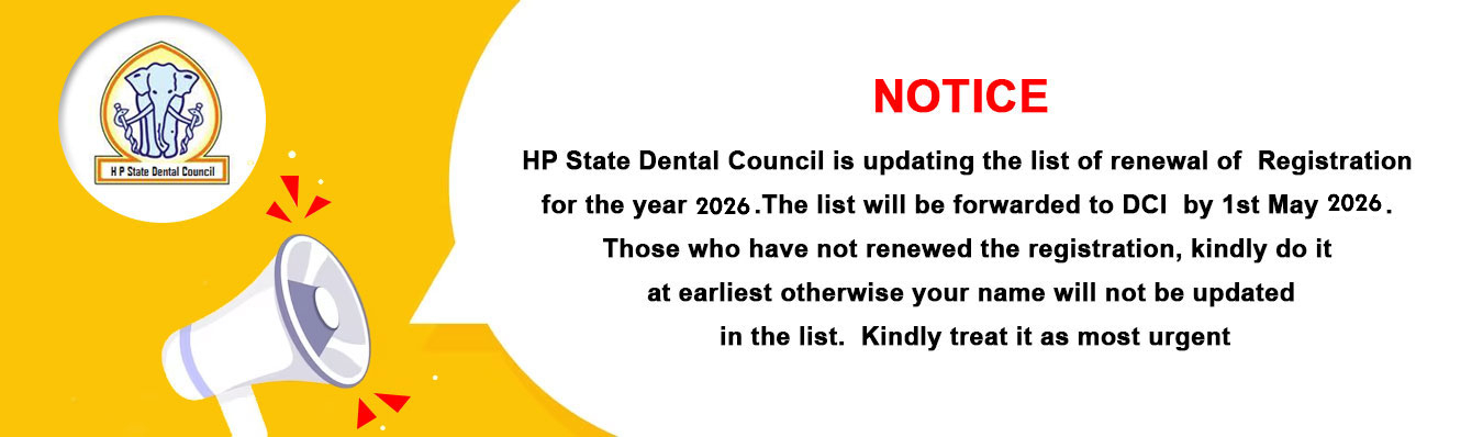HP State Dental Council - Banner 1